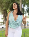 BLUSA HALTER BOLITAS