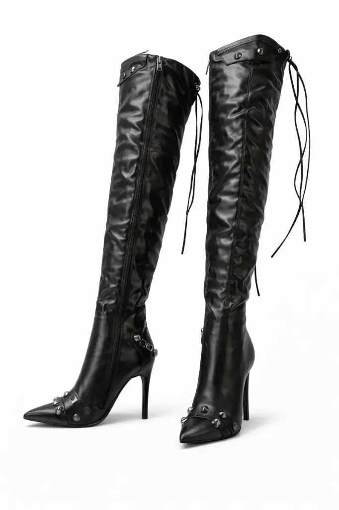 BOTAS LARGAS TIPO PIEL CON ESTOPEROLES