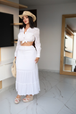 FALDA LARGA BLANCA DE CORTE RECTO 