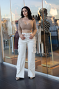 PANTALON VIBRANT CARGO VINIPIEL TONO  CREAM