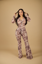 SET BLUSA PANTALON MESH CON ESTAMPADO