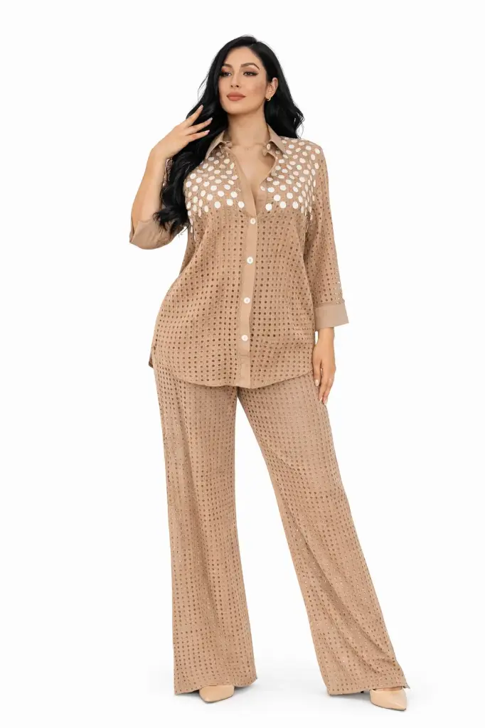 SET PANTALON Y BLUSA CON LENTEJUELAS