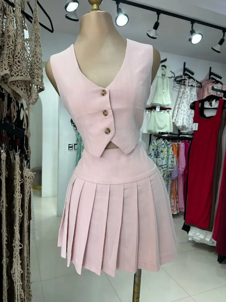 SET FALDA+TOP VOGUE PINK