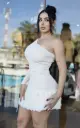 VESTIDO CORTO DE PUNTO UNA MANGA
