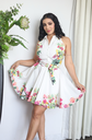 VESTIDO CORTO BLANCO FLORES 