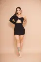 VESTIDO CORTO UNA MANGA 