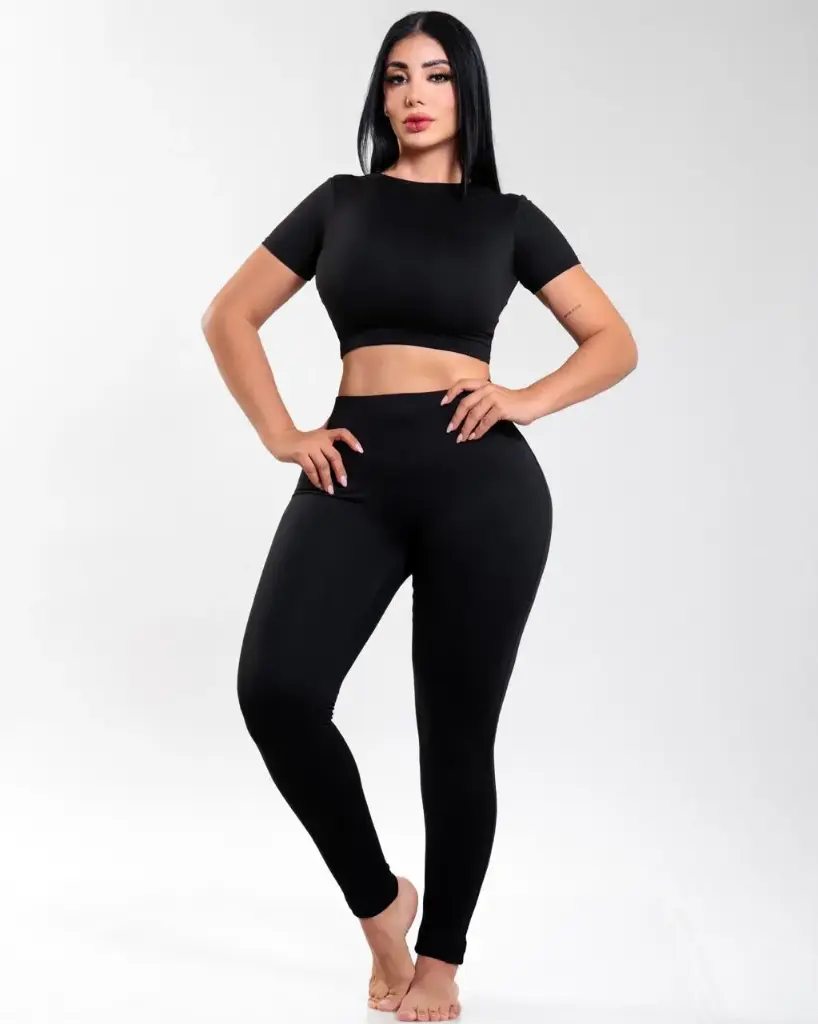 LEGGIN BASICO SIN RESORTE (Negro, XS)