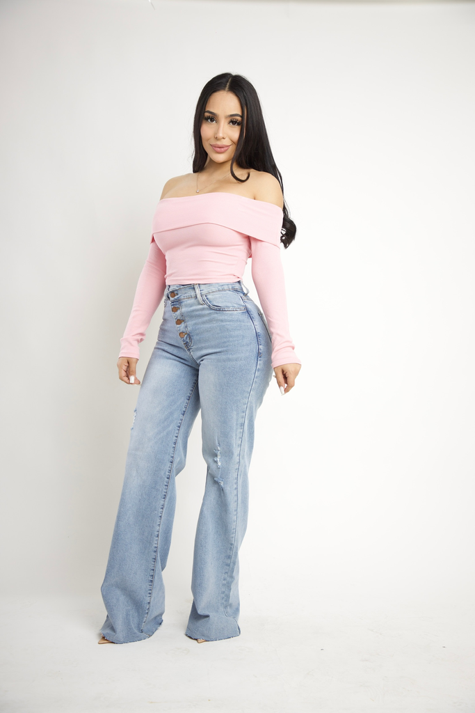 BLUSA JOLIE CAMPESINA MANGA LARGA