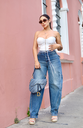 PANTALON VIBRANT BAGGY CON CINTILLA BLANCA