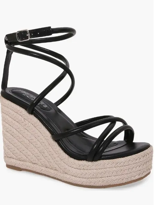 [ALPARGATA BERNESS RHEA NEGRO 5.5] ALPARGATA CON PLATAFORMA TIRAS (Negro, 5.5 - 2.5 mx)