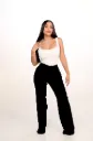 PANTALON VIBRANT WIDE LEG NEGRO
