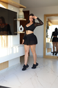 SET FALDA PLISADA Y TOP MANGA LARGA