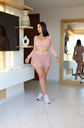 SET FALDA PLISADA Y TOP MANGA LARGA