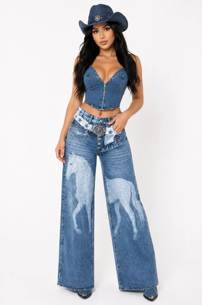 PANTALON VIBRANT ESTAMPADO CABALLO
