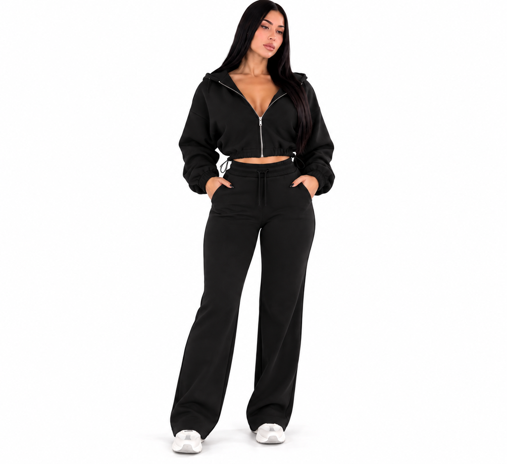 [SET LOVE TREE 60078PN+80451JN NEGRO S] SET PANTS CINTA AJUSTABLE (Negro, S)