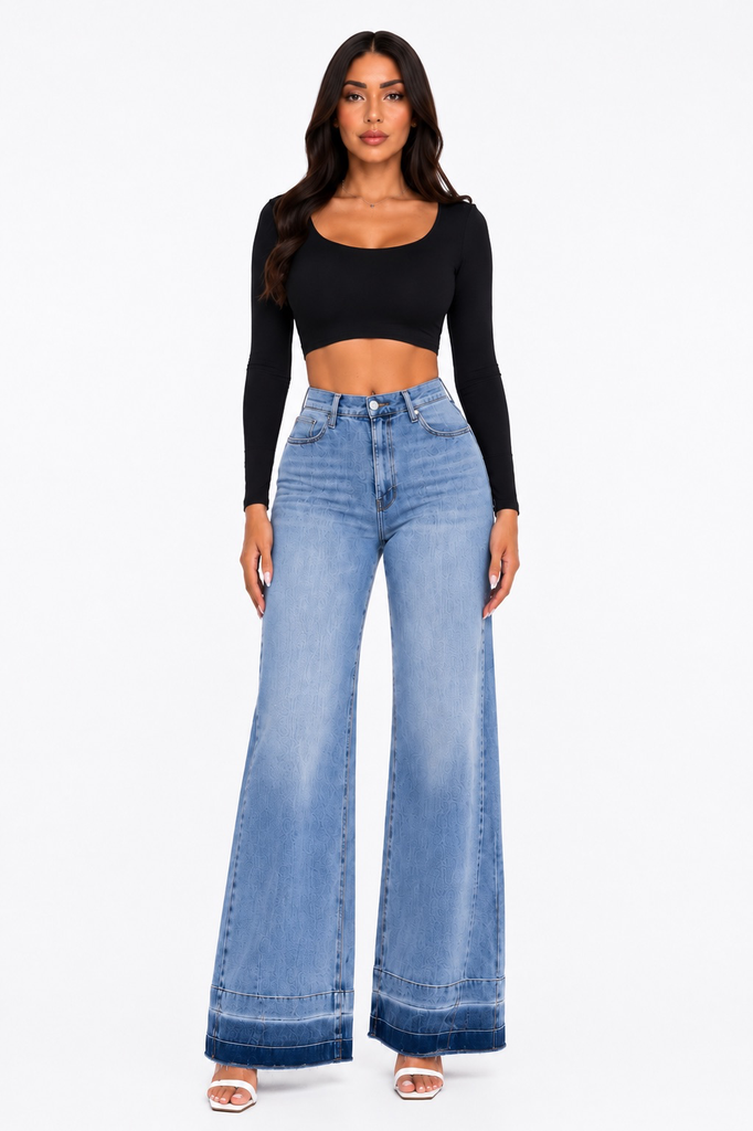 CROP TOP MANGA LARGA