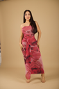 VESTIDO MAXI STRAPLE ESTAMPADO FLORAL