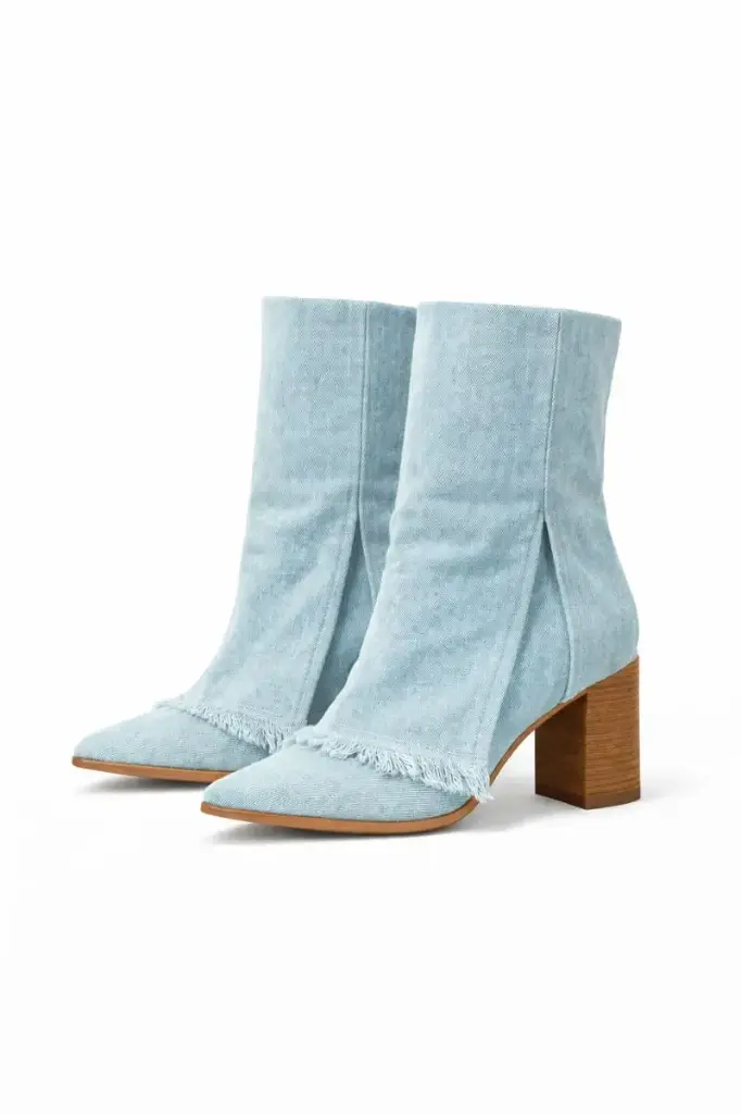 [BERNESS LAURA DENIM BOTAS VAQUERAS 4] BOTAS VAQUERAS DE MEZCILLA (7 us - 4 mx)