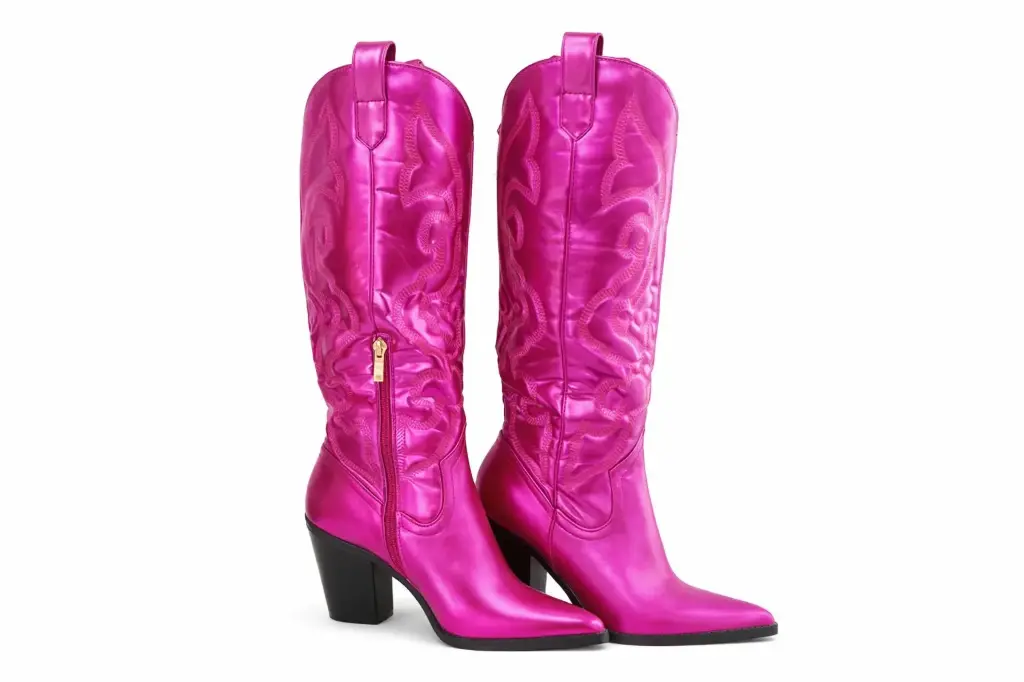 [BERNESS ARIZONA BOTAS ROSA METALICAS ROSA 5] BOTAS VAQUERAS METÁLICAS (8 us - 5 mx)
