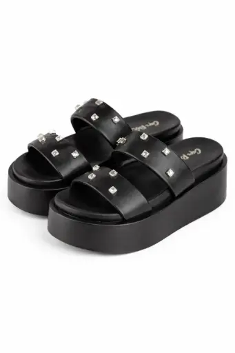 [CAPE ROBBIN GEMA 10] SANDALIA DE PLATAFORMA CON BRILLOS