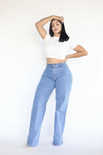 PANTALON VIBRANT RECTO CON PINZA TONO MÉDIUM 