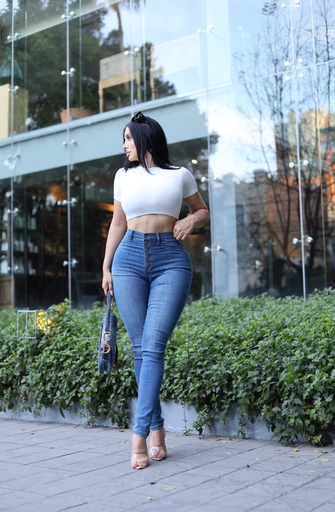 PANTALON VIBRANT SKINNY 5 BOTONES TONO MÉDIUM 