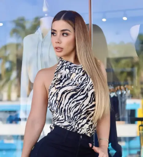 BLUSA HALTER ANIMAL PRINT CEBRA 