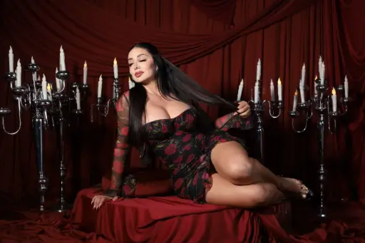 VESTIDO BRILLOS MESH NEGRO ROSAS